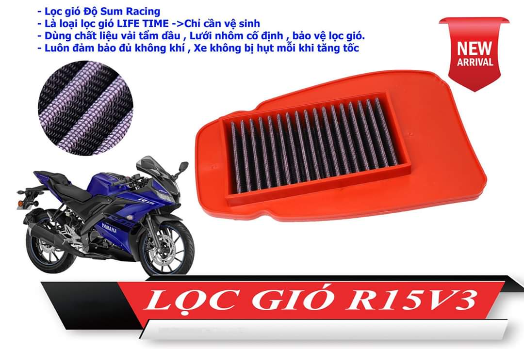 Lọc gió độ YAMAHA R15 V3 nhập MALAY