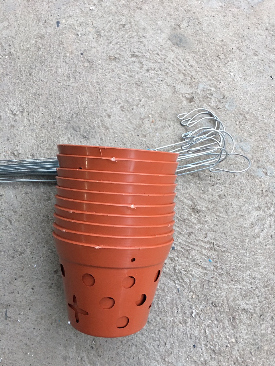 Combo 5 chậu nhựa giả gốm kt 20 x 14 cm