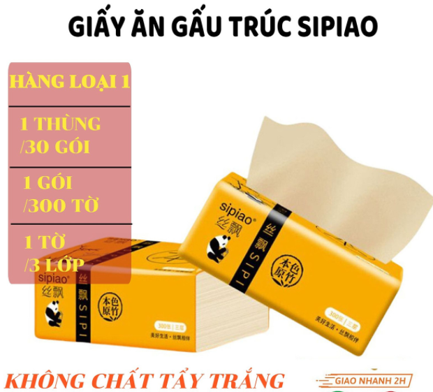 Giấy ăn gấu trúc siêu dai 10 gói