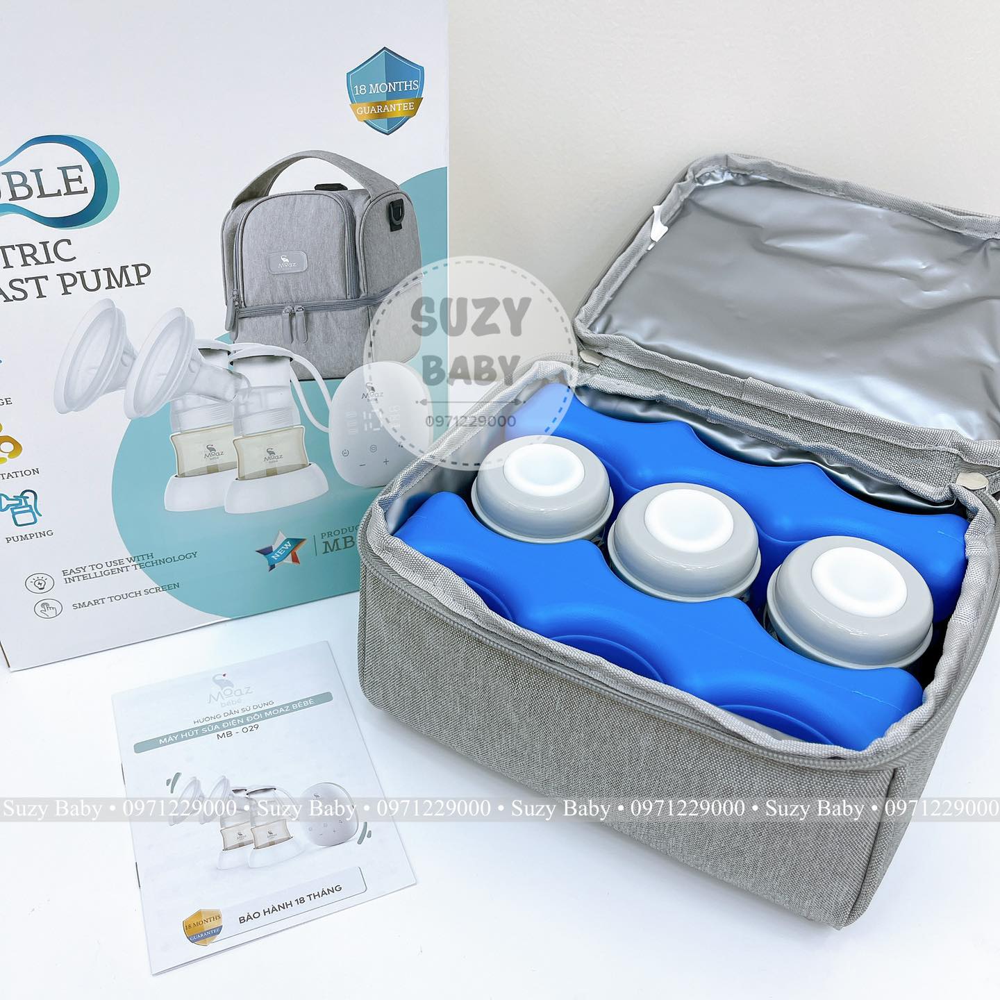 MÁY HÚT SỮA ĐIỆN ĐÔI MOAZ BÉBÉ MB029