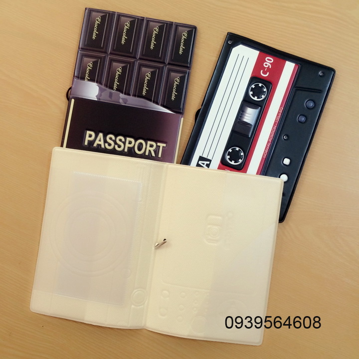 Bao bọc passport/ hộ chiếu da PU mẫu xịn 3D