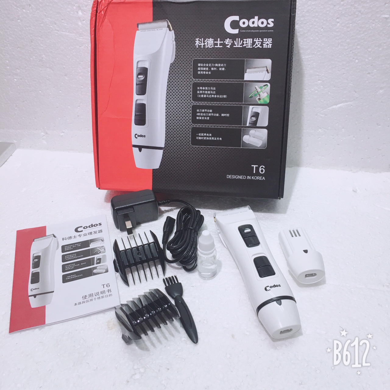 Tông Đơ Cắt Tóc Tại Nhà Codos T6 Cao Cấp
