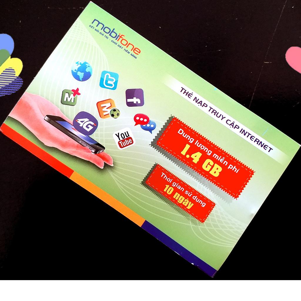 Combo 100 thẻ data 3G Mobifone loại 1,4Gb