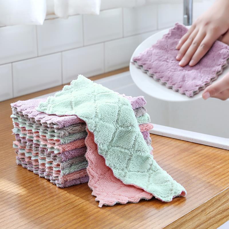[HCM]COMBO 5 CHIẾC KHĂN LAU CHÉN DĨA THẤM HÚT CỰC TỐT - SÉT 5 KHĂN LAU CHÉN DĨA CAO CẤP - KHĂN LAU CHÉN DĨA KHĂN LAU BẾP LÓT NỒI TIỆN LỢI