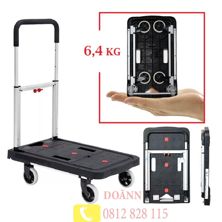 Xe Đẩy Hàng 4 Bánh Gấp Gọn