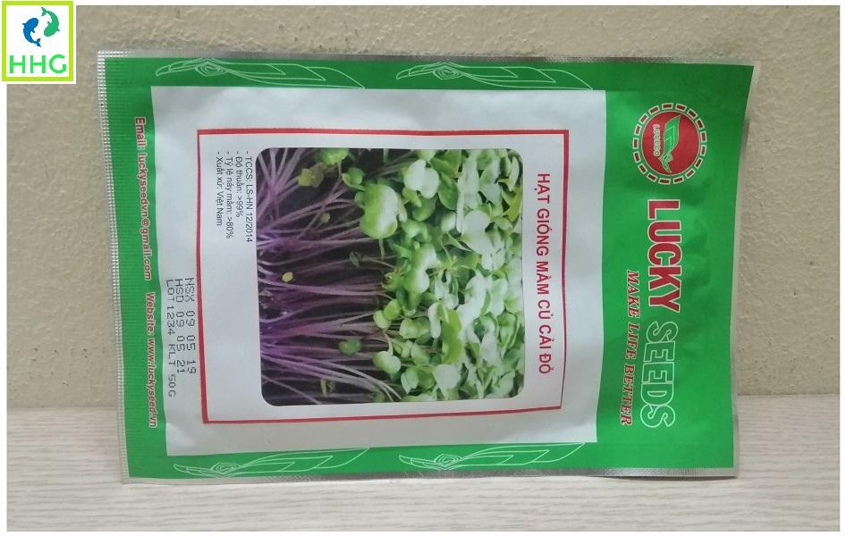 Hạt Giống Mầm Củ Cải Đỏ Gói 50G