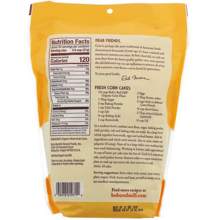 Bob's Red Mill whole grain corn flour 624g