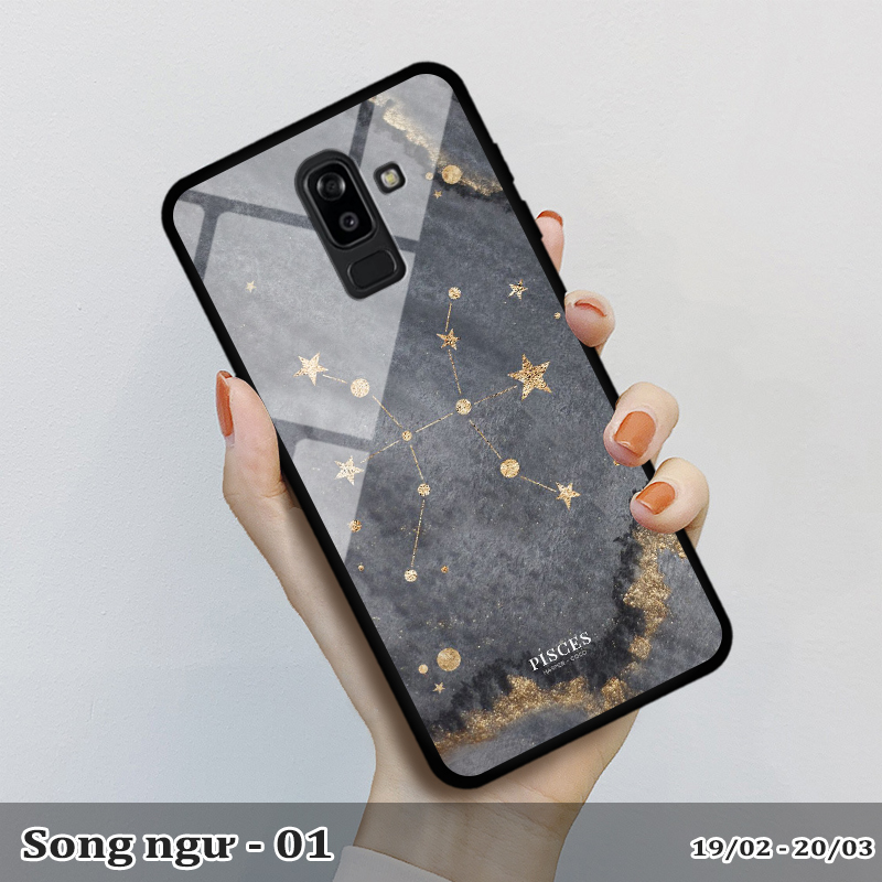 Ốp kính samsung j8 in cung hoàng đạo