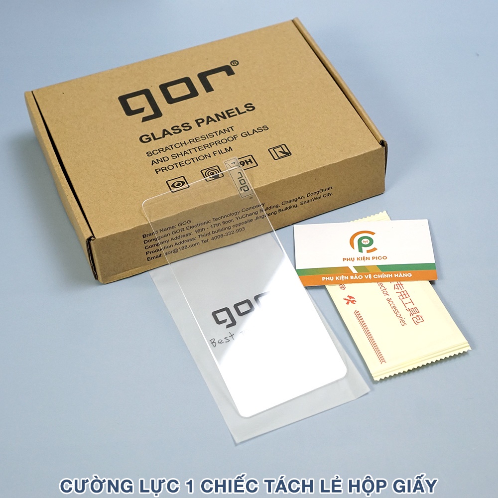 Kính cường lực Redmi Note 11 / Note 12 Pro / Note 10 Pro / Redmi Note 10s / Redmi Note 9 Pro / Redmi Note 13 Pro full màn hình chính hãng Gor dùng chung với mọi loại ốp lưng - Dán màn hình Xiaomi Redmi Note 11