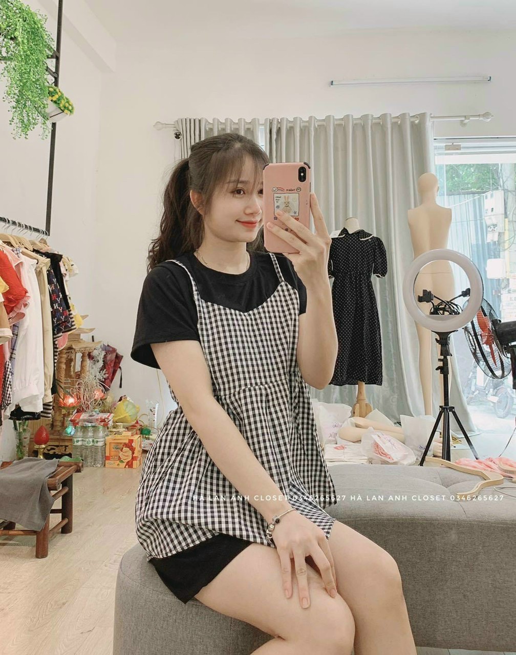 Áo bầu thời trang pha yếm xinh xắn