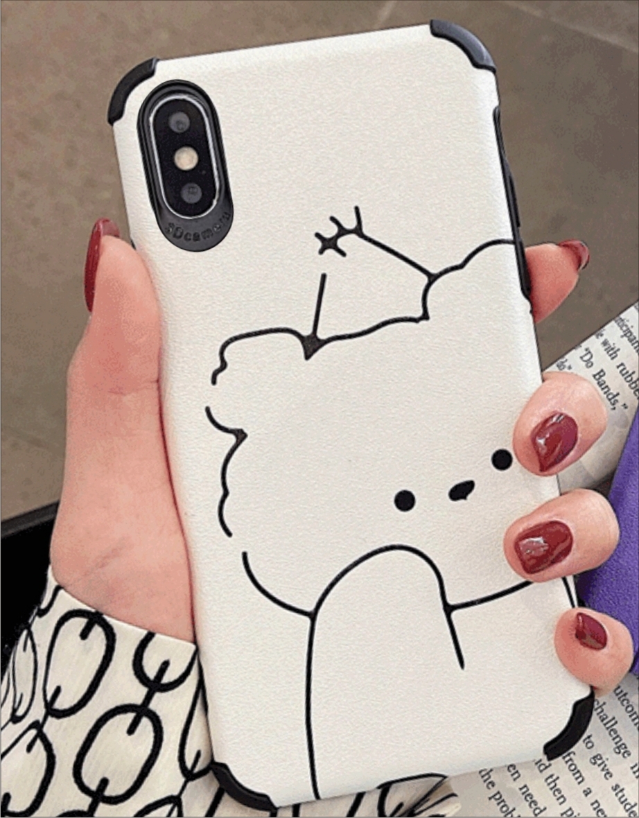 Ốp Lưng Da IMD Bear