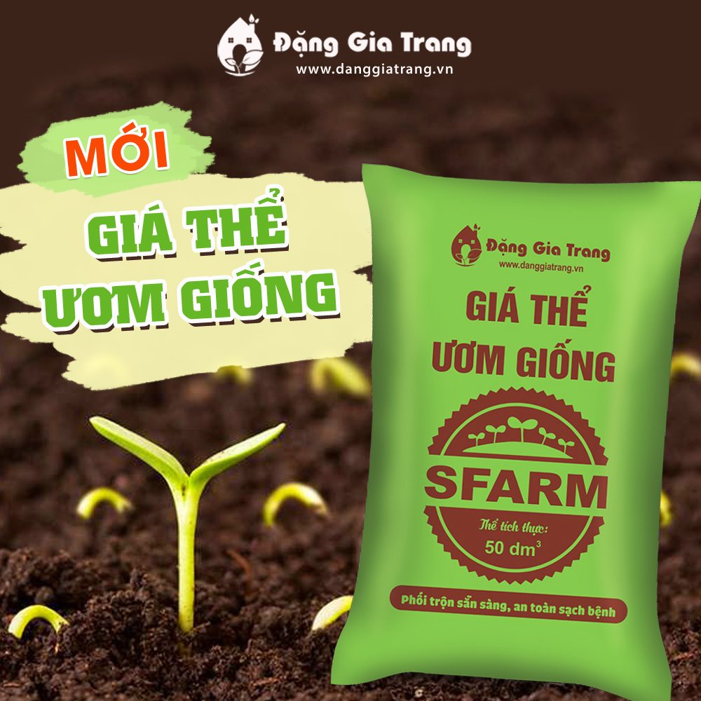Giá thể ươm giống ươm hạt Sfarm - Bao 20dm3 ~ 6kg - 7kg