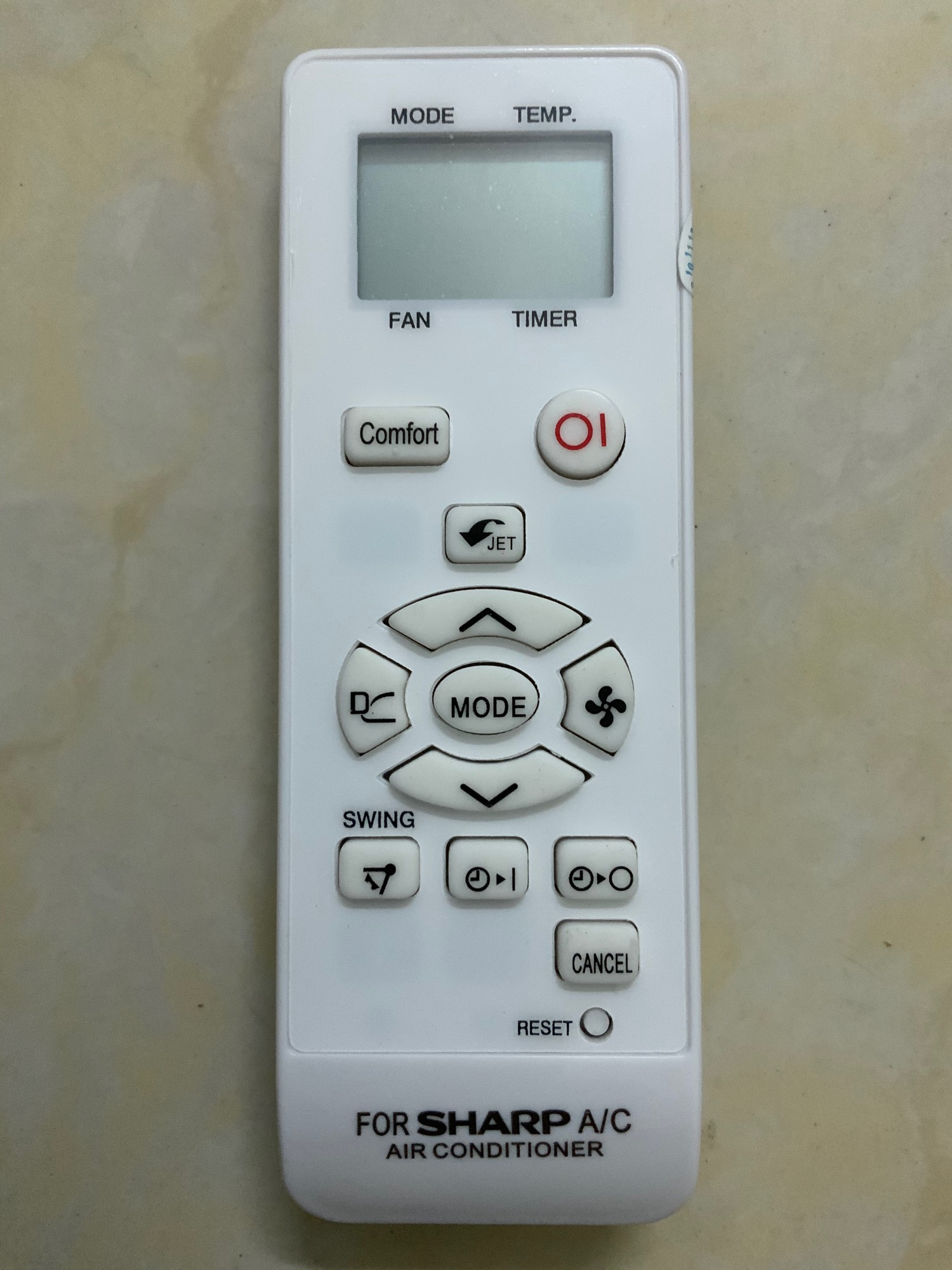 Điều khiển điều hoà Sharp (mẫu 4)