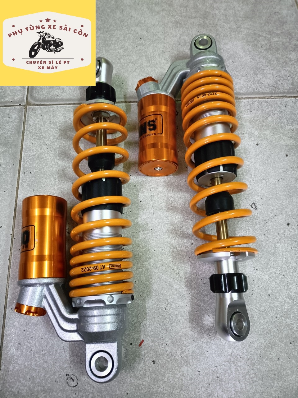 Phuộc sau Ohlins bình dầu cho xe Dream, Wave, Sirius