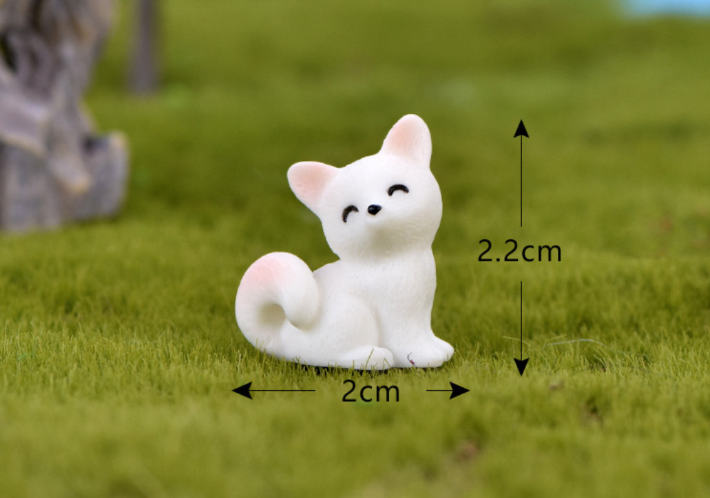 [HCM]Mô hình hồ ly hươu sao mèo nhỏ dễ thương trang trí tiểu cảnh thủy sinh terrarium chậu cây cảnh sen đá bánh kem xương rồng