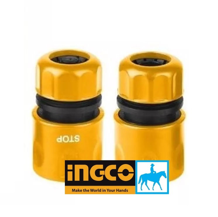 Bộ 2 đầu nối ống nước mềm 16mm INGCO HPHM0201