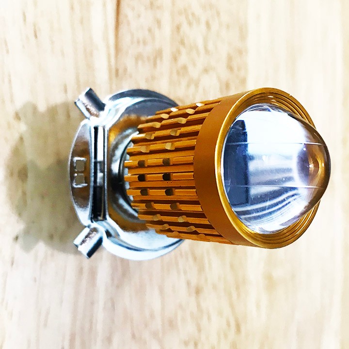Đèn pha led 2 màu cos vàng pha trắng chân H4 và M5, Đèn pha led xe máy,Đèn pha led