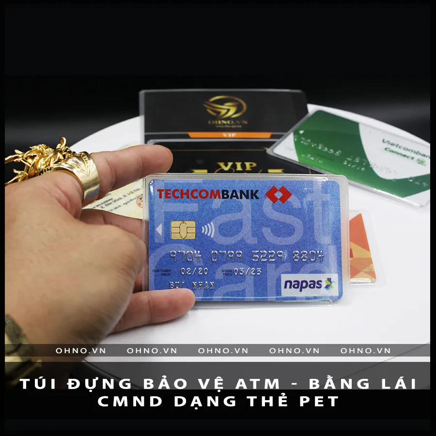 [HCM]Túi bảo vệ thẻ chống trầy xước ATM  Căn Cước CMND  Bằng Lái Xe Thẻ Sinh Viên Nhân Viên