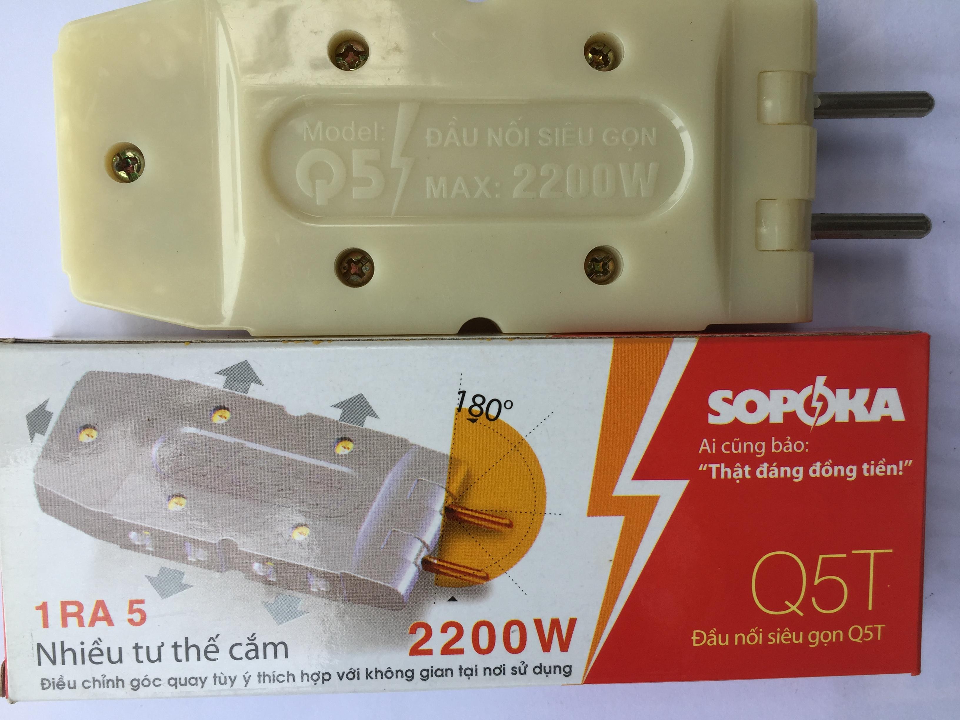 Phích cắm điện chia 5 thông minh Sopoka