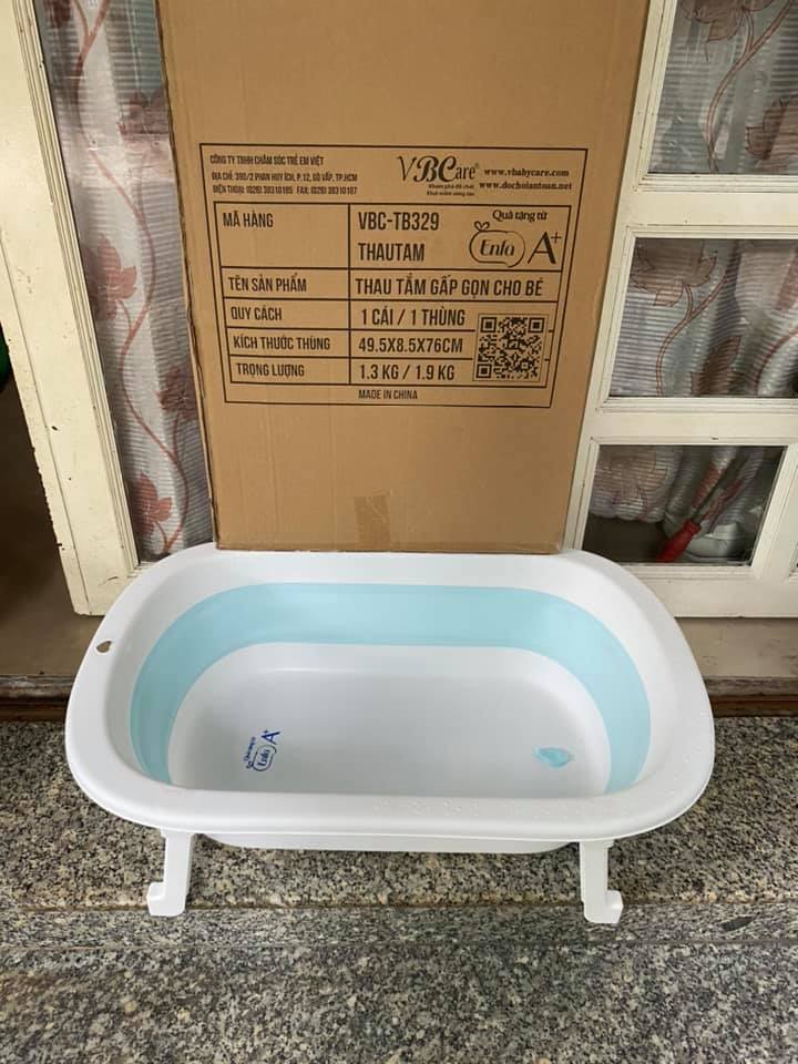 THAU TẮM GẤP GỌN có thoát nc (hkm Enfa)