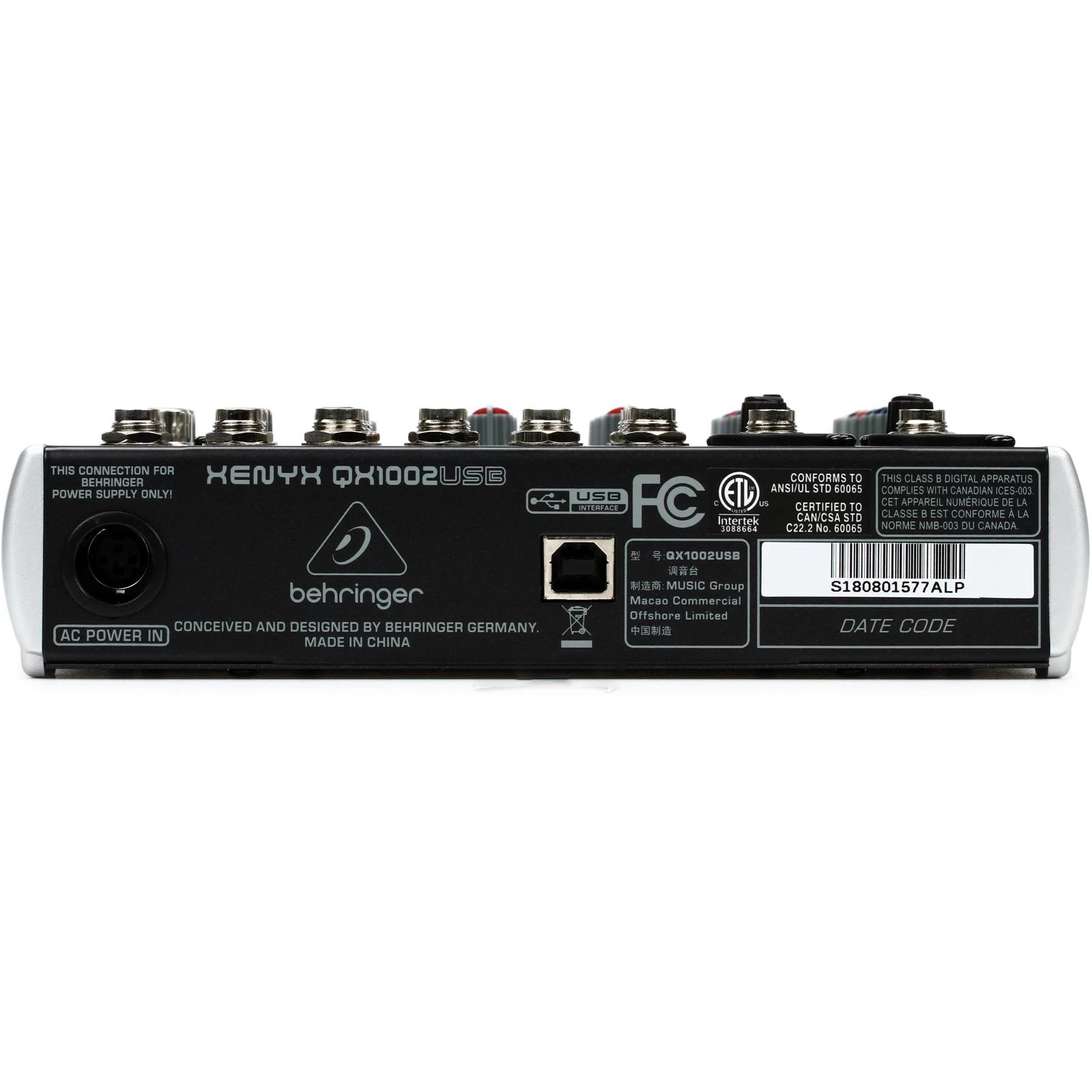 Mixer USB 10 cổng có hiệu ứng Behringer Xenyx QX1002USB