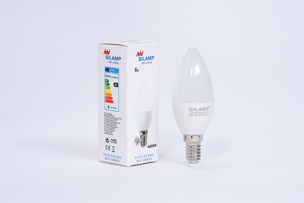 Bóng đèn led C37 ĐUI E14 Công suất 6w -  Bóng đèn nến