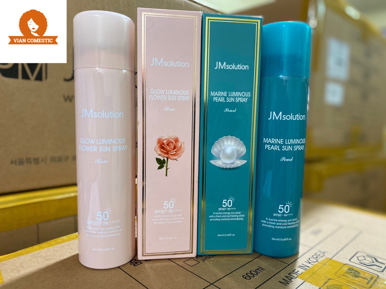 Xịt Chống Nắng JM Solution Glow Luminous Rose 180ml