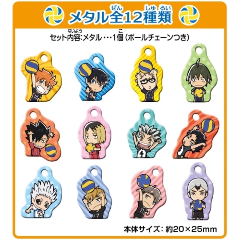 Pack random móc khoá kim loại Haikyuu !!