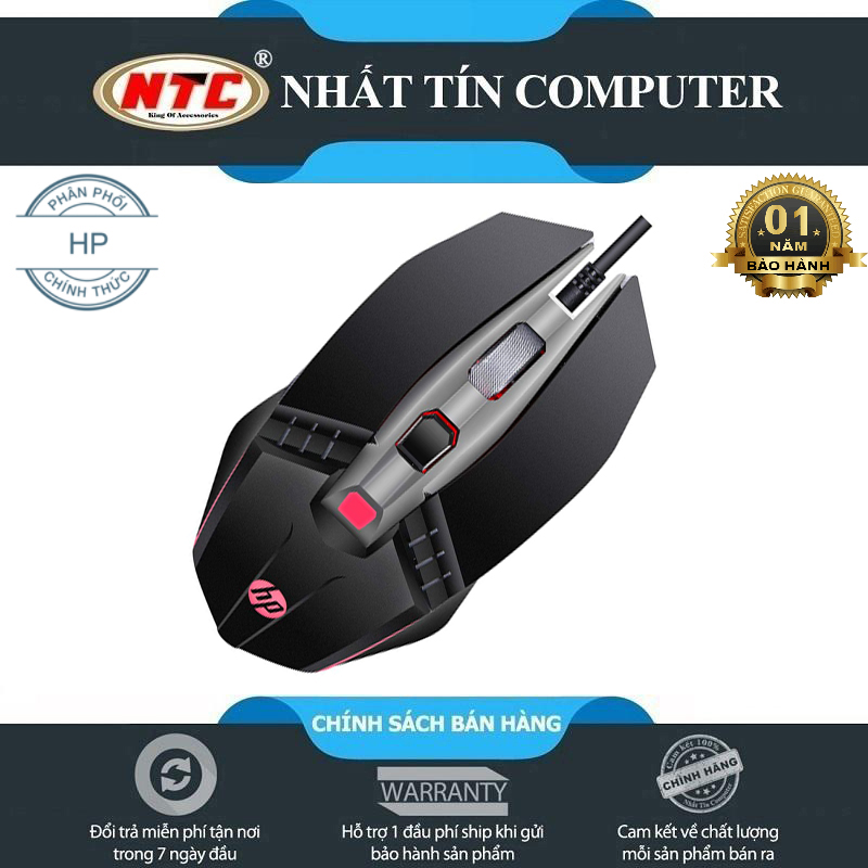 Chuột game 6D HP M270 led nhiều màu - DPI lên đến 2400 (Đen) - Nhất Tín Computer