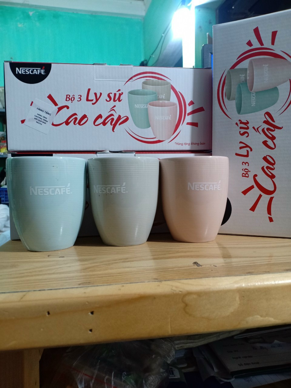 Bộ 3 ly sứ cao cấp NESCAFE (Quà tặng của Nescafe)