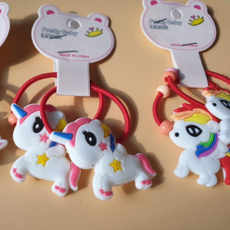 SET 2 CÁI CỘT TÓC NGỰA PONY CHO BÉ GÁI CAO SU NHÁM