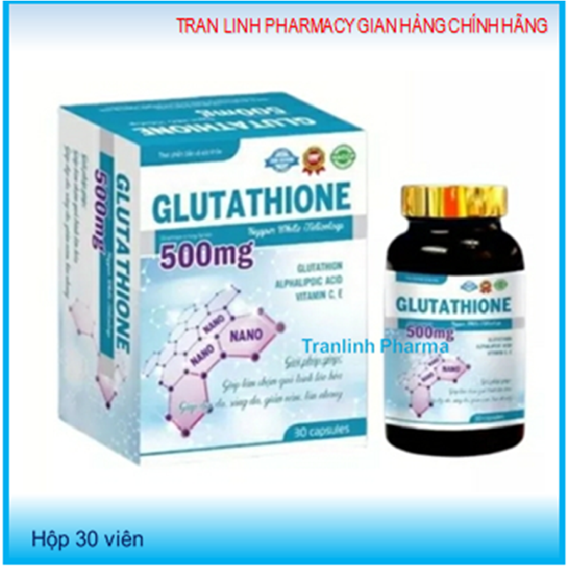 Viên Uống Trắng Da Glutathion 500mg- Giúp Trắng Da Toàn Thân, Đẹp Dáng