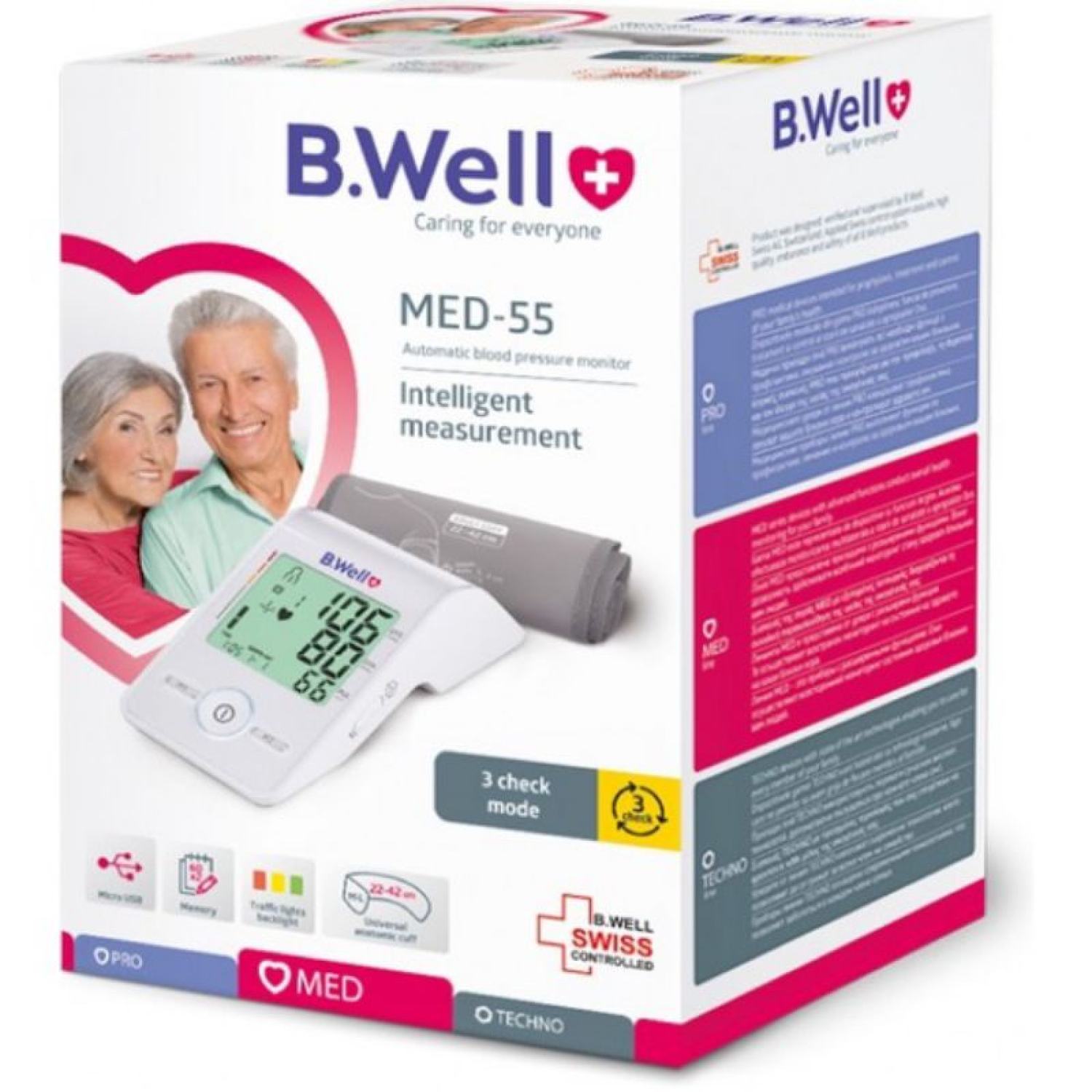 Máy đo huyết áp điện tử bắp tay Thụy Sĩ BWell Med 55( tặng kèm bộ đổi nguồn adapter) bán chạy