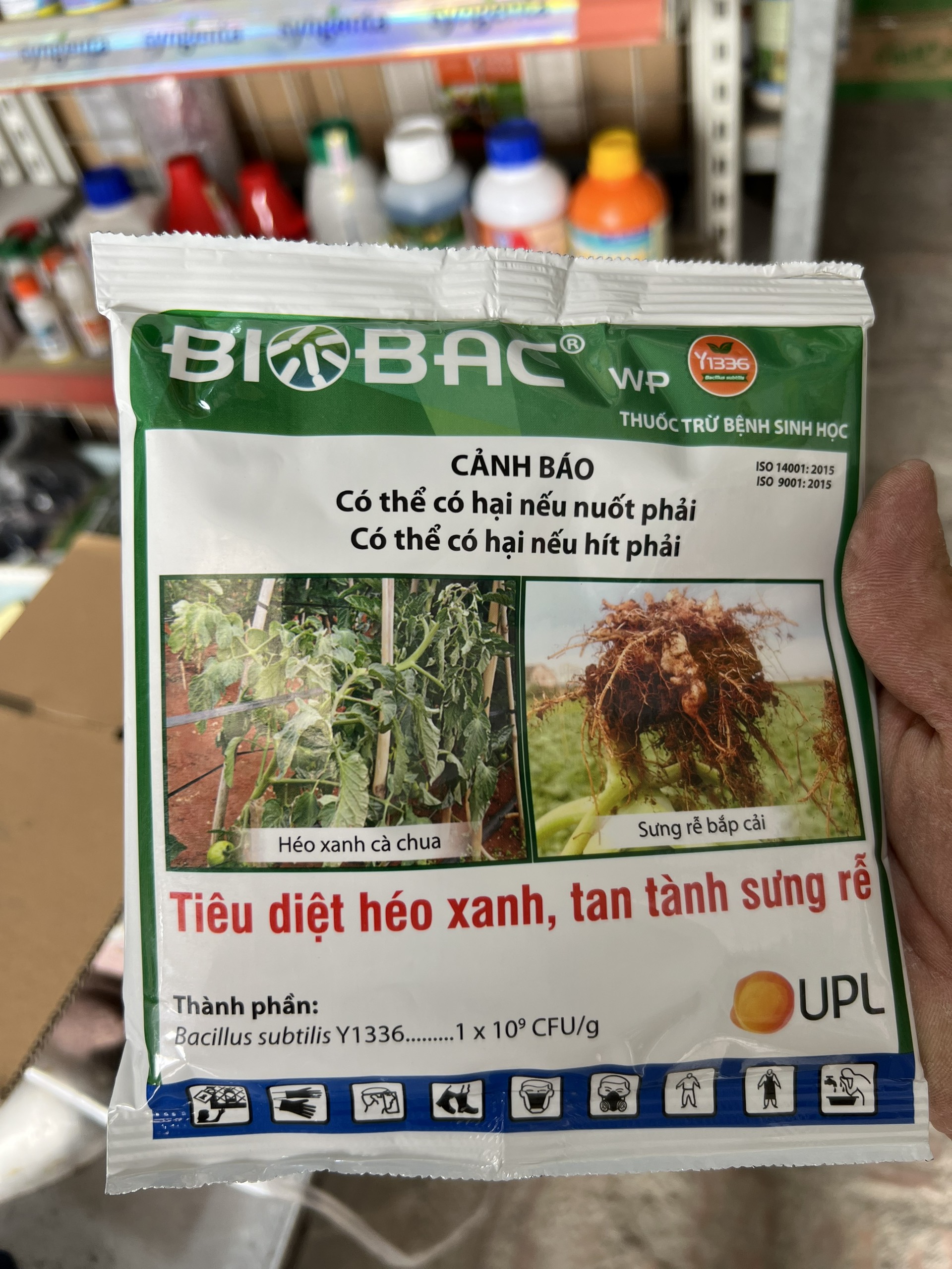 Thuốc trừ bệnh sinh học BIOBAC wp (gói 100gr)