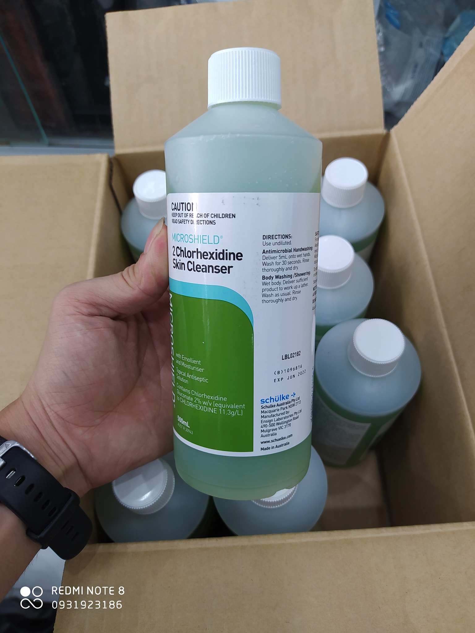 Dung dịch rửa tay sát khuẩn Microshield Chlorhexidine 2% 500ml