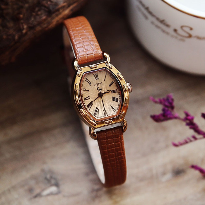 Đồng hồ julius Hàn Quốc JA-544 dây da mặt oval