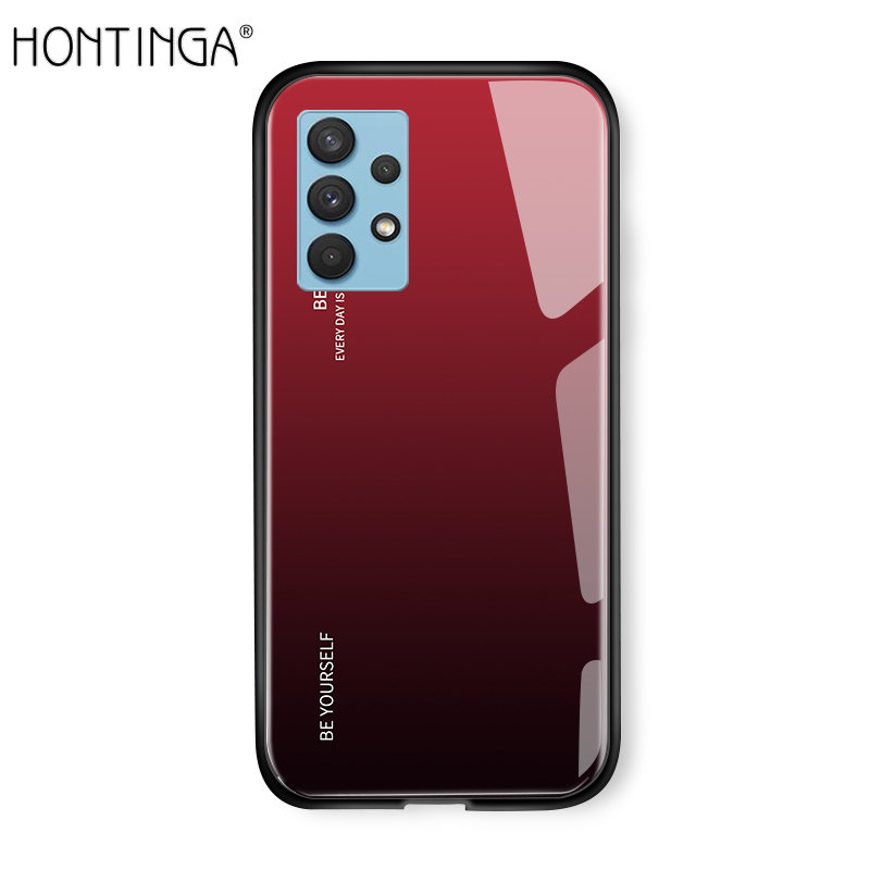Hontinga vỏ trường hợp ốp cho samsung galaxy a32 4g vỏ cầu vồng aurora sang trọng ốp dòng gradient ốp lưng điện thoại cường lực chống sốc ốp lưng mặt kính ốp cứng cho bé gái, dành cho nữ bé trai