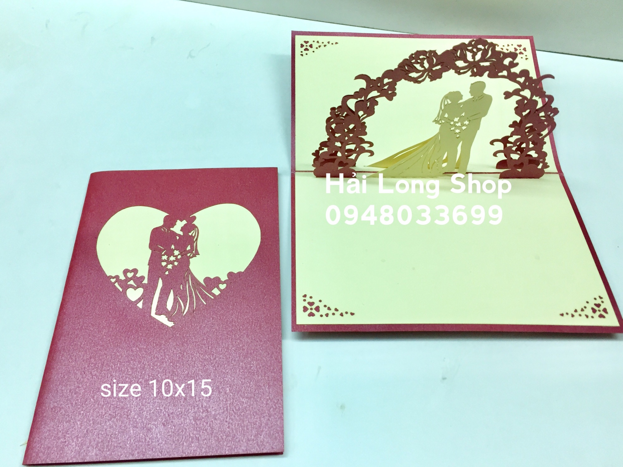 Đám Cưới 1 - Wedding - Thiệp 3D  ( bìa nhũ )