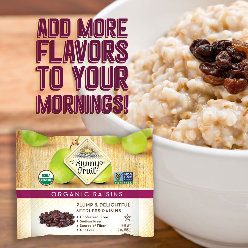 Sultana organic Raisins Sunny fruit 250g
