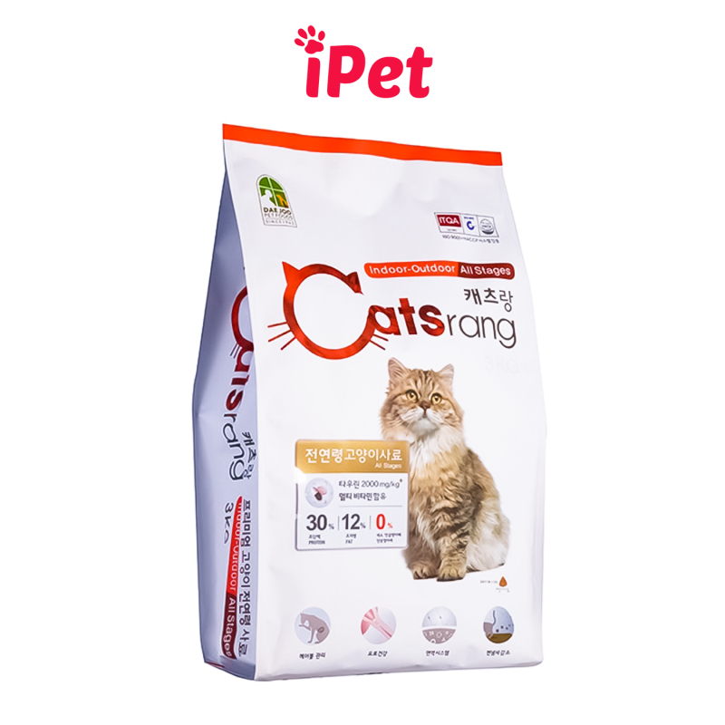 Thức Ăn Hạt Khô Cho Mèo Cats Rang 1kg, 500 Gram - iPet Shop