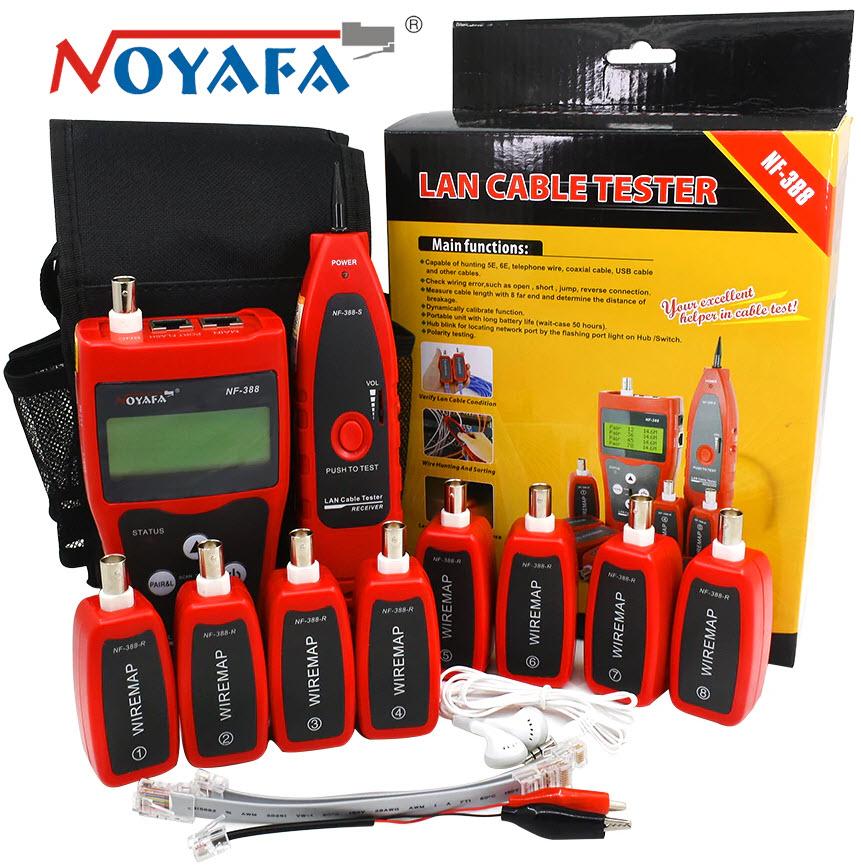 Máy kiểm tra cáp mạng 8 chức năng Noyafa NF-388 cực chính xác + TẶNG kèm 02 pin 9V dung lượng cao