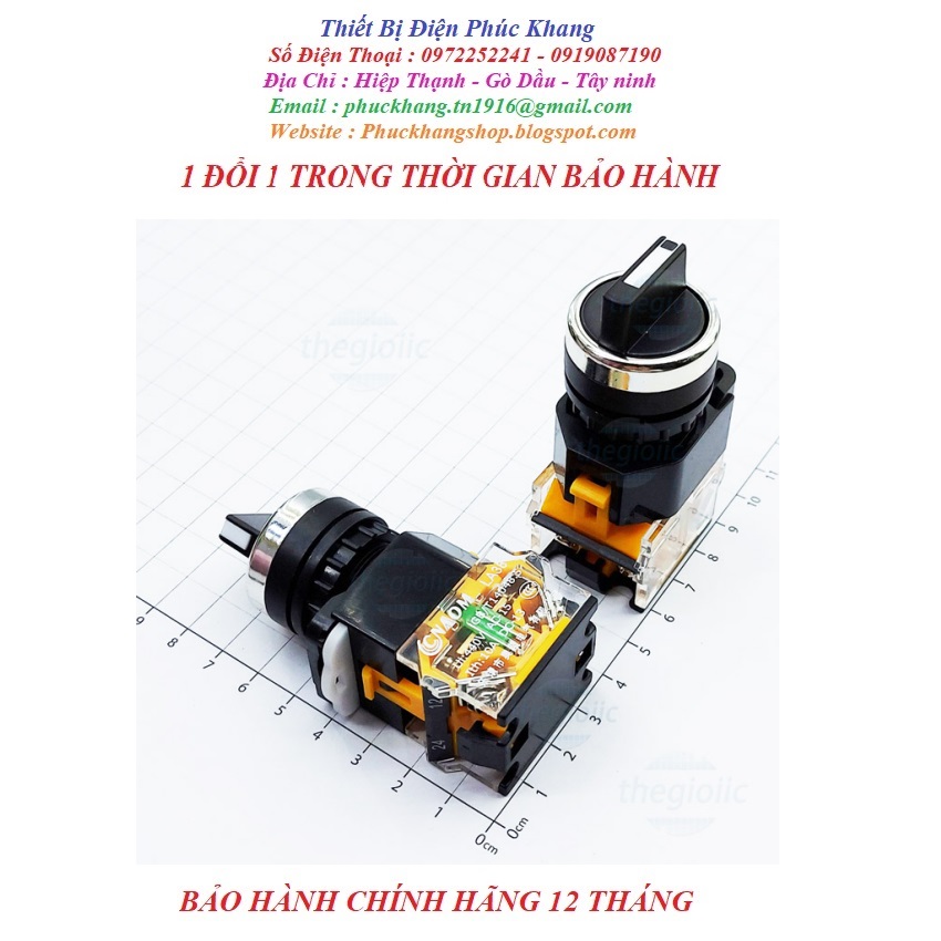 Công tắc xoay 2 vị trí 3 vị trí la38