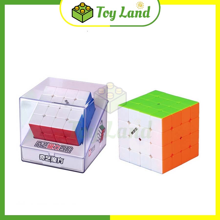 Rubik 4x4 qiyi ms stickerless có nam châm rubic 4 tầng 4x4x4 không viền đồ chơi lắp ráp xếp hình