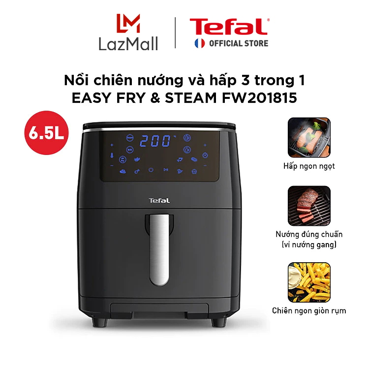 Nồi chiên không dầu hơi nước Tefal 3in1 FW201815 - 6.5L - Điện tử - Hình ảnh 3