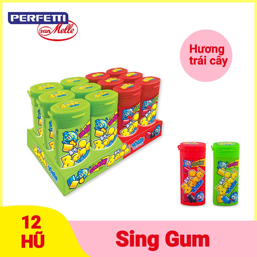 KẸO CAO SU BIGBABOL LỐC 12 hũ
