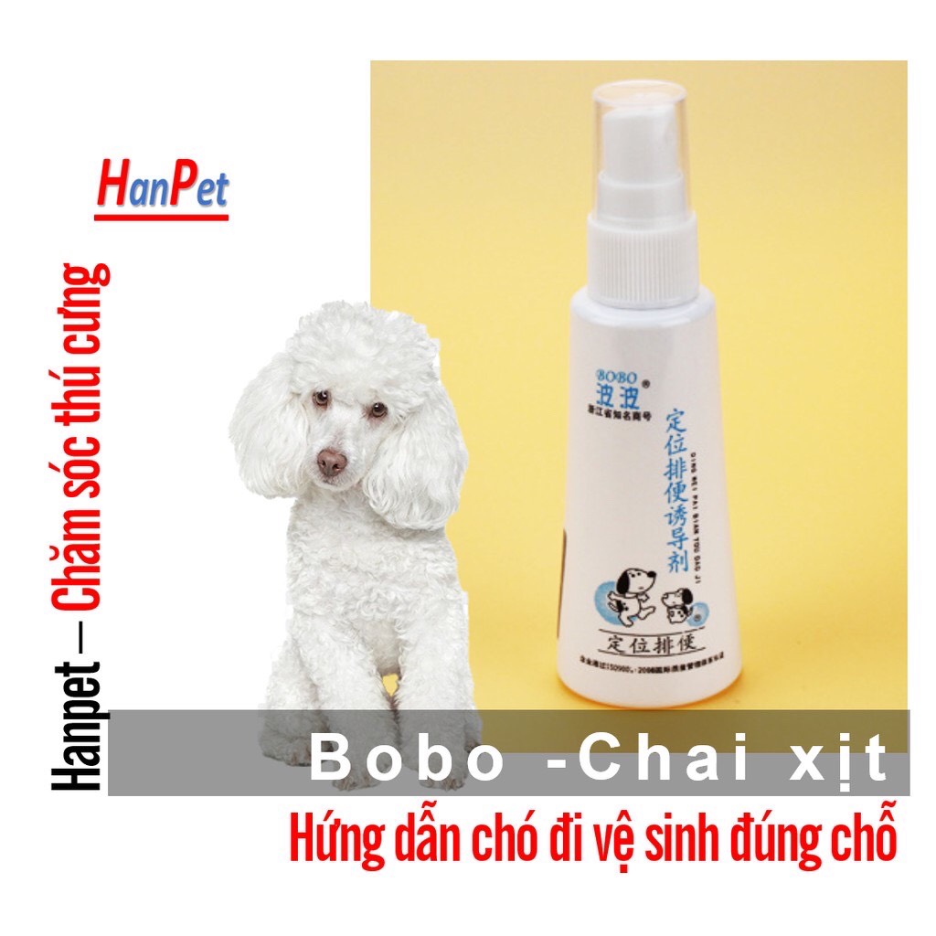 Chai xịt vệ sinh đúng chỗ Bobo 60ml cho chó mèo