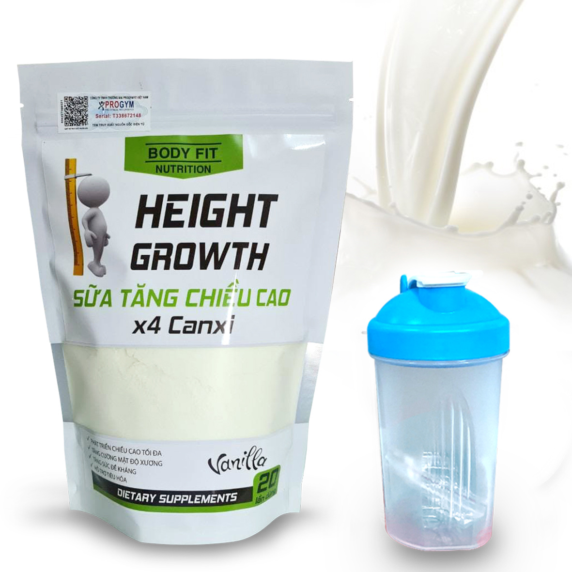 Sữa Tăng Chiều Cao Gấp 4 Lần Canxi Height Growth 500g