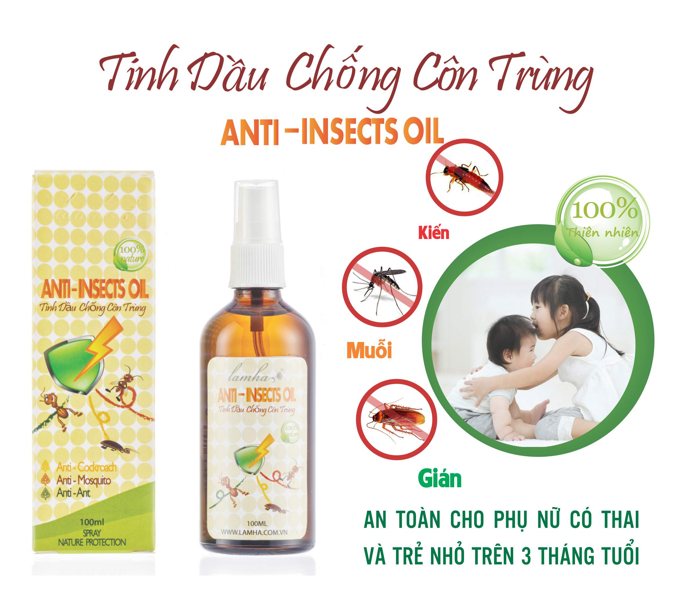 Tinh dầu chống côn trùng Lam Hà 100ml