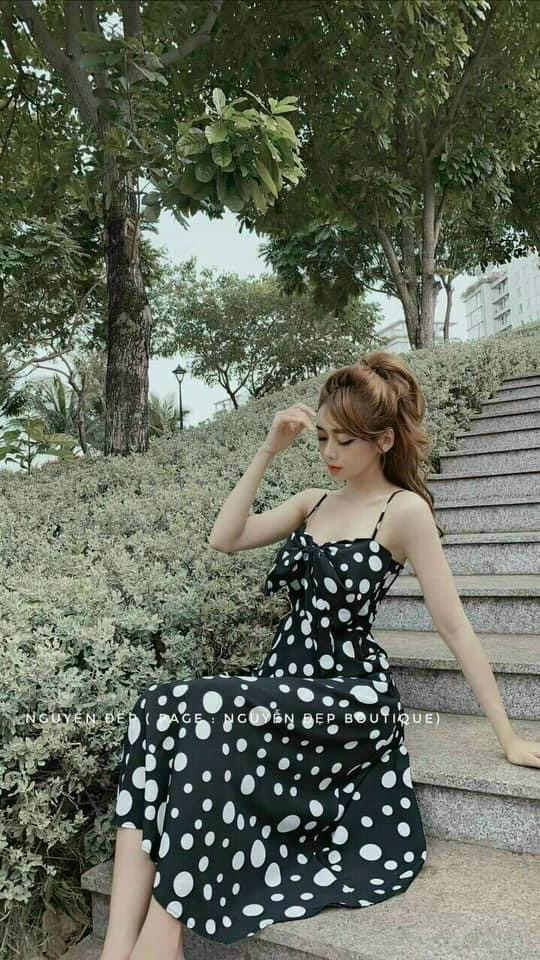 SP: ĐẦM LỤA NƠ NGỰC DÁNG DÀI SIÊU XINH