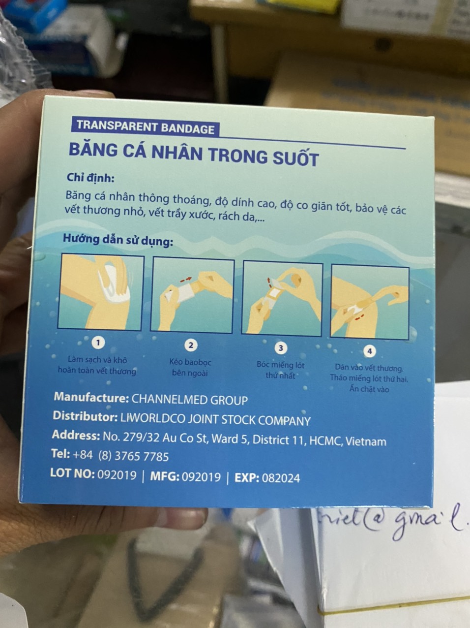 [HCM]Băng cá nhân trong suốt Hộp 100 miếng